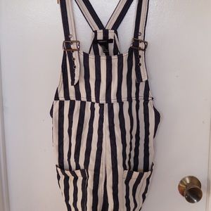 striped overalls